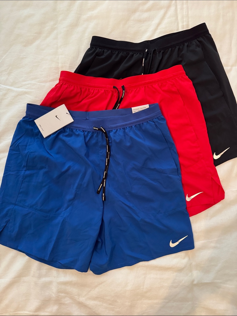 BUNDLE- Nike Dry-Fit Men's Athletic Shorts Set - Blue, Red, Black - Picture 2 of 9